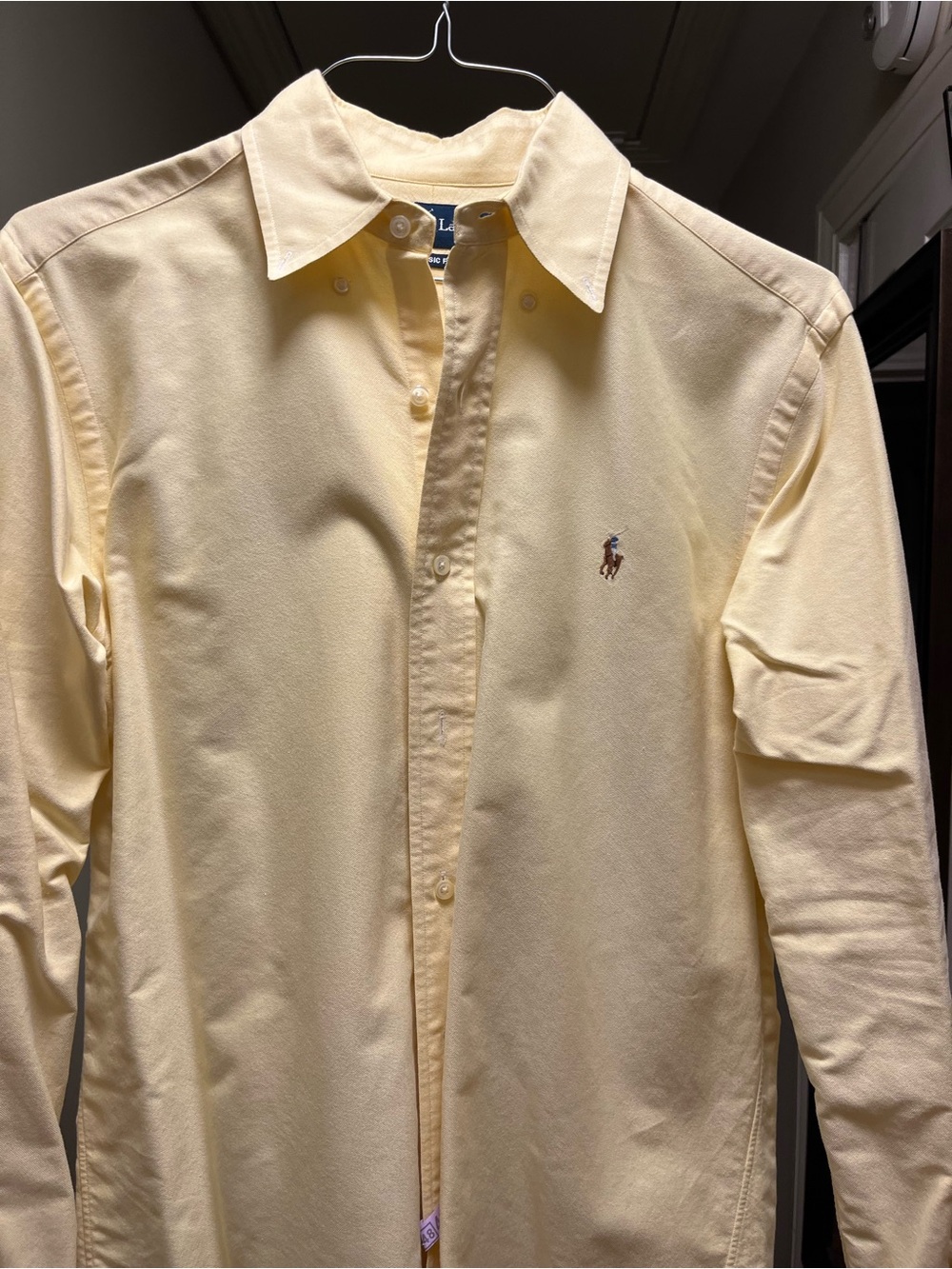 Polo by Ralph Lauren Yellow Long-Sleeve Oxford Shirt